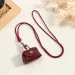 LATS Retro Cute Small Leather Bag Long Necklace For Women Fashion Sweater Chain Neck Hanging Jewelry Versatile Accessory_maomaolike.com