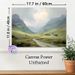 Valley Countryside Landscape Painting Poster, Soft-toned Misty Mountain Valley With Cottage Poster, Calming Natural Scenery Ideal For Living Room And_maomaolike.com