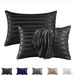 Jacquard Silky Satin Pillowcase ,Similar To Silk Pillowcase 2 Pack, Pillow Case For Sleeping Women With Envelope Closure, Gifts For Women Men_maomaolike.com