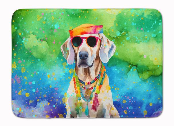 Weimaraner Hippie Dawg Memory Foam Kitchen Mat Machine Washable Anti-Fatigue Mat Cushion Comfort Bath Mat Or Kitchen Rug_maomaolike.com
