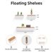 Floating Shelves 23.62 Wall Mounted Wood Shelves For Bathroom, Bedroom, Living Room, Kitchen, Hanging Shelf For Books Storage Decor With Invisible Brackets, Maple White_maomaolike.com