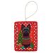 Black Cairn Terrier Holiday Christmas Porcelain Ornament Christmas Tree Hanging Decorations For Home Christmas Holiday, Rectangle, Gift, Multicolor_maomaolike.com