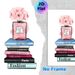 Fashion & Perfume Themed Painting Poster, Soft Watercolor-style Stylish Poster, Pink Perfume Bottle With Pink Flowers Atop Fashion Books, Elegant_maomaolike.com