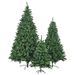 8FT, 6FT, 4FT Pre-Lit Green Pine Artificial Christmas Tree, Set Of 3 Hinged Xmas Trees With 820 Warm-Yellow LED Lights And 2539 Branch Tips, Holiday Decoration For Home,Office And Party_maomaolike.com