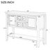 Cambridge Series Ample Storage Vintage Console Table With Four Small Drawers And Bottom Shelf For Living Rooms,Entrances And Kitchens_maomaolike.com