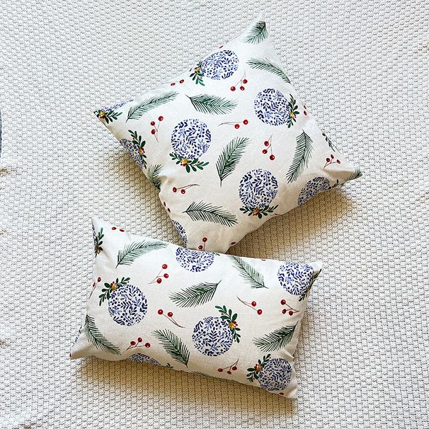 Small Fresh Plant Leaf Pattern Printed Pillow Case Home Decorative Sofa Cushion Cover_maomaolike.com