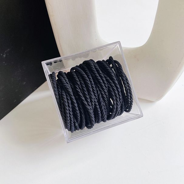 Unisex Bucket of 100 basic seamless hair extensions, threaded non-slip hair bands, high ponytail hair bands that do not damage your hair, rubber bands_maomaolike.com