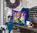 American Hairless Terrier King Of Mardi Gras Throw Pillow Machine Washable, Indoor Outdoor Decorative Pillow For Couch, Bed Or Patio, 18Hx18W_maomaolike.com