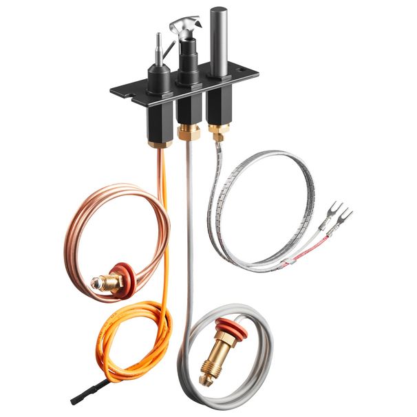 Gas Pilot Assembly, OE 485-510A,4021-736,2103-010 Fireplace Gas Pilot Assembly Kit, Natural Gas Ignition Replacement, Compatible With Quadra-Fire, Heat & Glo, Heatilator Models,Black_maomaolike.com