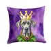 Great Dane King Of Mardi Gras Throw Pillow Machine Washable, Indoor Outdoor Decorative Pillow For Couch, Bed Or Patio, 14Hx14W_maomaolike.com
