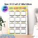 French Birthday Anniversary Tracking Chart Painting Poster, Colorful Cartoon-style Cheerful Poster, Functional To Record Monthly Birthdays, Suitable_maomaolike.com