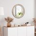 23.62 Inches Round Wall Mirror For Bathroom Vanity, Wooden Farmhouse Circle Mirrors For Bedroom, Entryway, Living Room, Kitchen, Whitewash Edge Decorative Mirror For Home, Office_maomaolike.com
