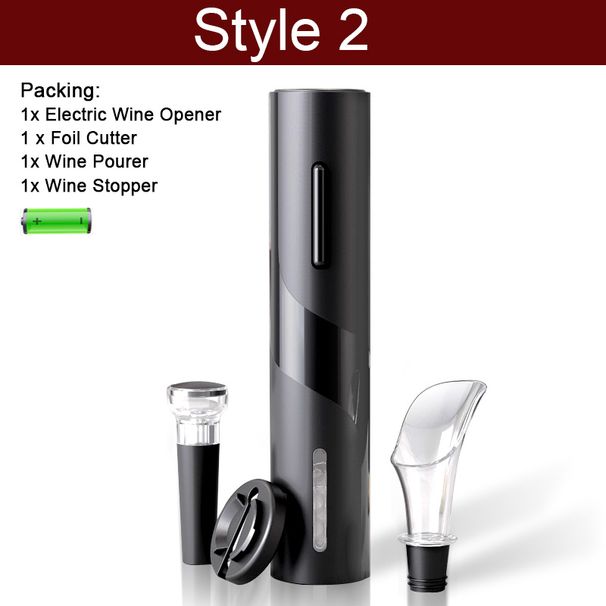 Electric Wine Opener Automatic Corkscrew Wine Openers For Beer Battery Bottle Opener Foil Cutter Kitchen Bar Can Opener_maomaolike.com