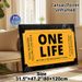 One Life Ticket Themed Painting Poster, Bold Black & Yellow Typographic Ticket Poster, Inspirational Motivational Message Decor For Home Office_maomaolike.com