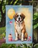 Saint Bernard Happy Birthday Garden Flag Mailbox Flag Decorative Yard Flag Banner Outside Patio Artwork Yard Flower Beds, Garden Size, Multicolor_maomaolike.com