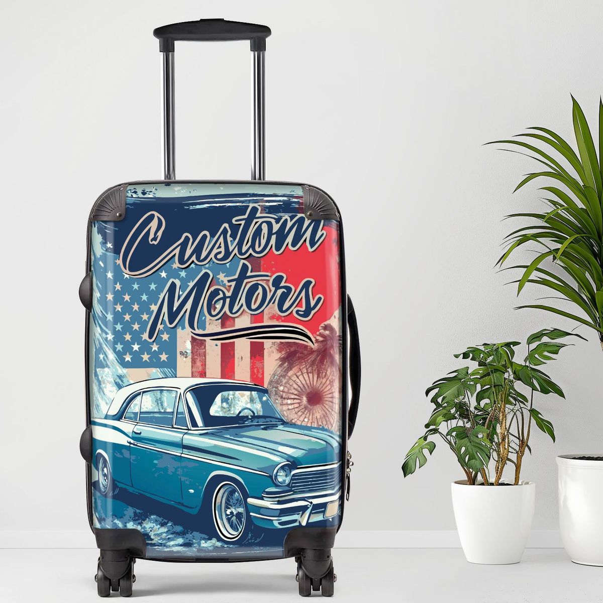 Custom Motors Luggage, 20/24/28 Inch Luggage, Carry-On, Custom Luggage, Luggage Set, Suitcase, Travel, Vacation, Cabin Suitcase, Custom Suitcase, Personalized Luggage_maomaolike.com