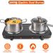 2 Color Options -- 1Pc 2000W Electric Double Burner Portable Coil Heating Hot Plate Stove Countertop RV Hotplate With Non Slip Rubber Feet 5 Temperature Adjustments_maomaolike.com