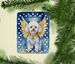 Bichon Frise My Angel Porcelain Ornament Christmas Tree Hanging Decorations For Home Christmas Holiday, Rectangle, Gift, Multicolor_maomaolike.com
