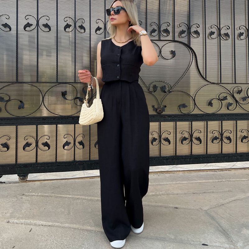 Women's Clothing vest short trousers high-end casual fashion two-piece_maomaolike.com