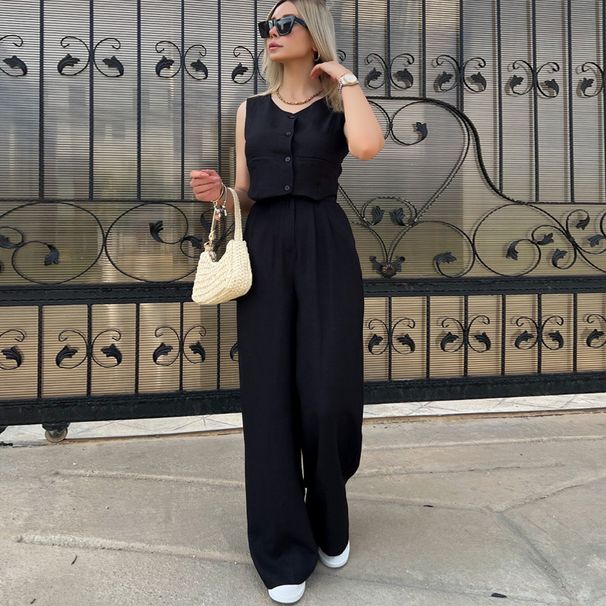 Women's Clothing vest short trousers high-end casual fashion two-piece_maomaolike.com