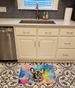French Bulldog Hippie Dawg Memory Foam Kitchen Mat Machine Washable Anti-Fatigue Mat Cushion Comfort Bath Mat Or Kitchen Rug_maomaolike.com
