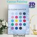 Clear Winter Color Palette Painting Poster, Frosty Branch & Vibrant Color Dots Poster, Offers Winter-inspired Color Scheme References, Ideal For_maomaolike.com