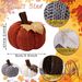 3Pcs Pumpkin Hanging Ornaments-Maple Leaf Plaid Fabric Wrapped Pumpkin Shaped Ornament,Orange White Pumpkin Ball For Party Home Decor_maomaolike.com