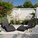 80'' Outdoor Wicker Chaise Lounge Chairs Set Of 2, Patio Rattan Reclining Chair Pull-out Side Table Adjustable Backrest Ergonomic Wave Design Pool Sunbathing Recliners_maomaolike.com