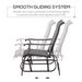 Outdoor Glider Chair, Gliders For Outside Patio With Steel Frame And Mesh Fabric For Backyard, Garden, And Porch, Gray_maomaolike.com
