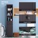 Bathroom Storage Cabinet, Free Standing Bathroom Storage Unit, Tall Linen Tower With 3-Tier Shelves And Drawer, Brown_maomaolike.com