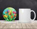 Tulips In Watercolor Large Sandstone Coasters Pack Of 4 Absorbent Round Coasters Decor Gifts For Men Or Women, 4 In, Multicolor_maomaolike.com