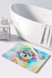 Bichon Frise Hippie Dawg Memory Foam Kitchen Mat Machine Washable Anti-Fatigue Mat Cushion Comfort Bath Mat Or Kitchen Rug_maomaolike.com