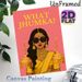 Indian Jhumka Themed Painting Poster, Vibrant Cartoon Indian Lady With Traditional Gold Jewelry Poster, Eye-catching Cultural Decor For Living Room_maomaolike.com