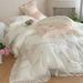 Cool Ice Silk Quilt French Princess Style Summer Tencel Four-piece Set With Cool-touch Embroidered Duvet Cover And Bed_maomaolike.com