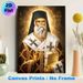 Orthodox Saint Nektarios Painting Poster, Exquisite Traditional Religious Icon Poster, Reverent Design With Gilded Halo, Ornate Vestments And Sacred_maomaolike.com