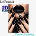 Gothic Lips & Stiletto Nails Painting Poster, Mysterious Dark Glam Poster, Matte Black Lips With Ornate Studded Stiletto Nails, Stylish Gothic Decor_maomaolike.com