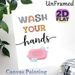 Hand Washing Reminder Painting Poster, Pastel Typographic & Soap Graphic Poster, Gentle Hygiene Reminder Suitable For Bathroom_maomaolike.com