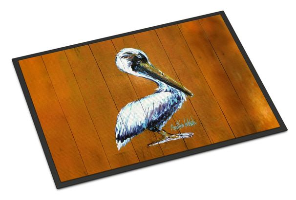 Hangin In Pelican Doormat Front Door Mat Indoor Outdoor Rugs For Entryway, Non Slip Washable Low Pile, 24H X 36W_maomaolike.com