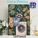Tropical Raccoon Laundry Painting Poster, Whimsical Vivid Jungle Scene Poster, Charming Playful Decor Ideal For Laundry Room, Cozy Living Area_maomaolike.com