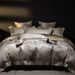 Luxurious Gold-Plated Jacquard Four-Piece Set 100S Long-Staple Light Luxury Pure Cotton Wide-Brim Quilt Cover Bedding_maomaolike.com