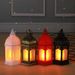 Vintage Hexagonal Lantern With LED Flame Light - Decorative Christmas Candle Holder For Home, Party & Holiday Decor_maomaolike.com