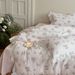 Wholesale INS Korean Style Pastoral Soft Bare Sleep Cloud Mist Gauze 4-Piece Lace Edge Pure Cotton Floral Four-Piece Set_maomaolike.com