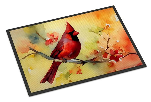 Cardinal Doormat Front Door Mat Indoor Outdoor Rugs For Entryway, Non Slip Washable Low Pile, 24H X 36W_maomaolike.com