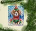 Cavalier Spaniel Christmas Porcelain Ornament Christmas Tree Hanging Decorations For Home Christmas Holiday, Rectangle, Gift, Multicolor_maomaolike.com