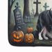 Border Collie Spooky Halloween Memory Foam Kitchen Mat Machine Washable Anti-Fatigue Mat Cushion Comfort Bath Mat Or Kitchen Rug_maomaolike.com