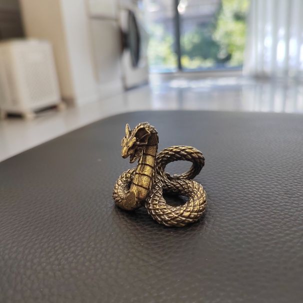 Creative Copper-Plated Dragon Entering The Sea Home Decoration Vintage Old Object Office Desktop Tea Pet Craft Small Ornament_maomaolike.com