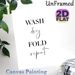 Laundry Themed Painting Poster, Minimalist Black-and-White Mixed Typography Poster, Sleek Functional Decor Ideal For Laundry Room_maomaolike.com
