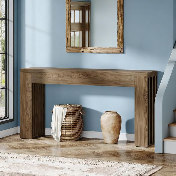 Console Table, Wooden Sofa Table Behind The Couch Hallway Table_maomaolike.com