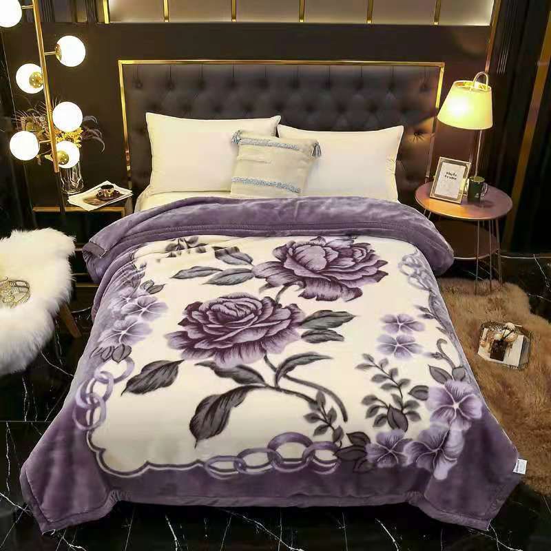 Winter Flannel Fleece Throw Blanket, Ultra Soft Warm Double Layer Bed Cover, Couch Sofa Home Office Gift Set, 150x200cm_maomaolike.com