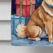 Tibetan Spaniel Christmas Reindeer House Flag Large Porch Sleeve Pole Decorative Outside Yard Banner Artwork Wall Hanging, Polyester, House Size, Multicolor_maomaolike.com